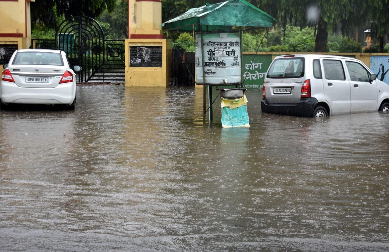 water logging due to rain