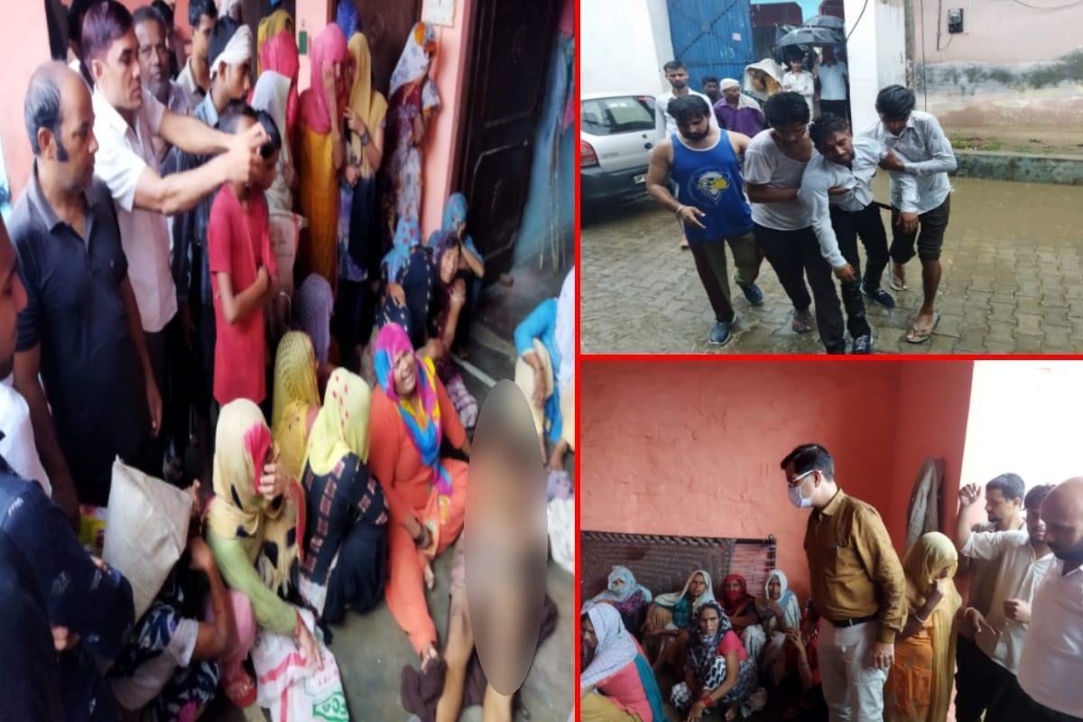 three died due to current in Meerut, woman kept crying watching the dead bodies of her husband and two sons