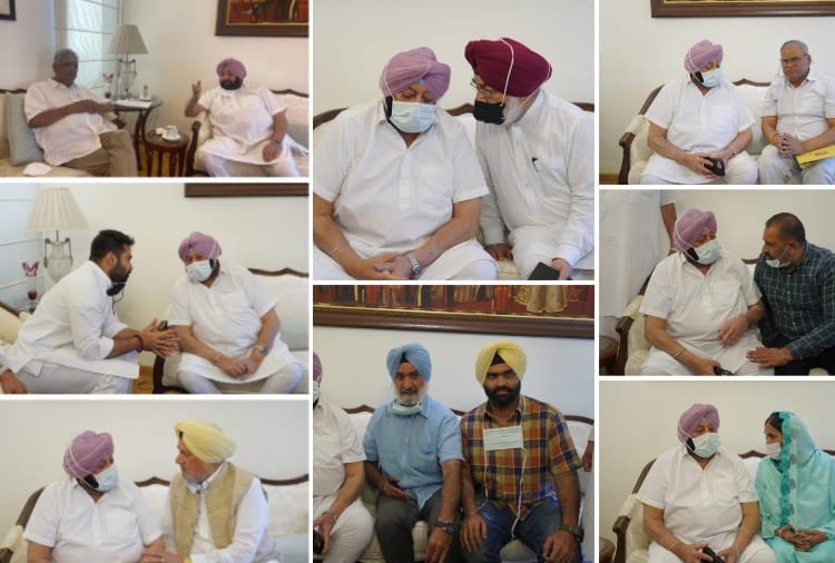 Punjab CM Capt Amarinder Singh Met with party MLAs and workers