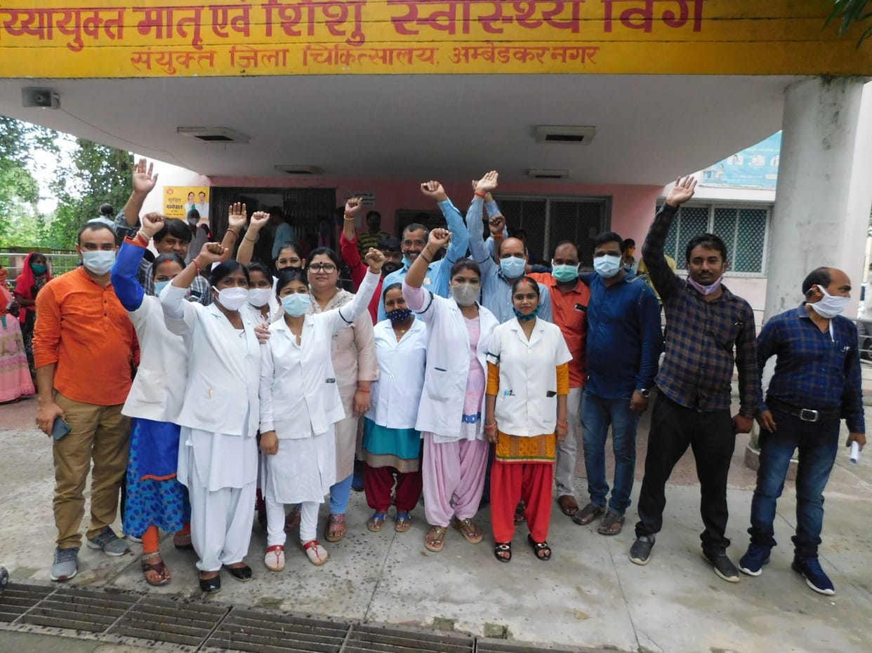 Health workers agitated for not getting honorarium for two months