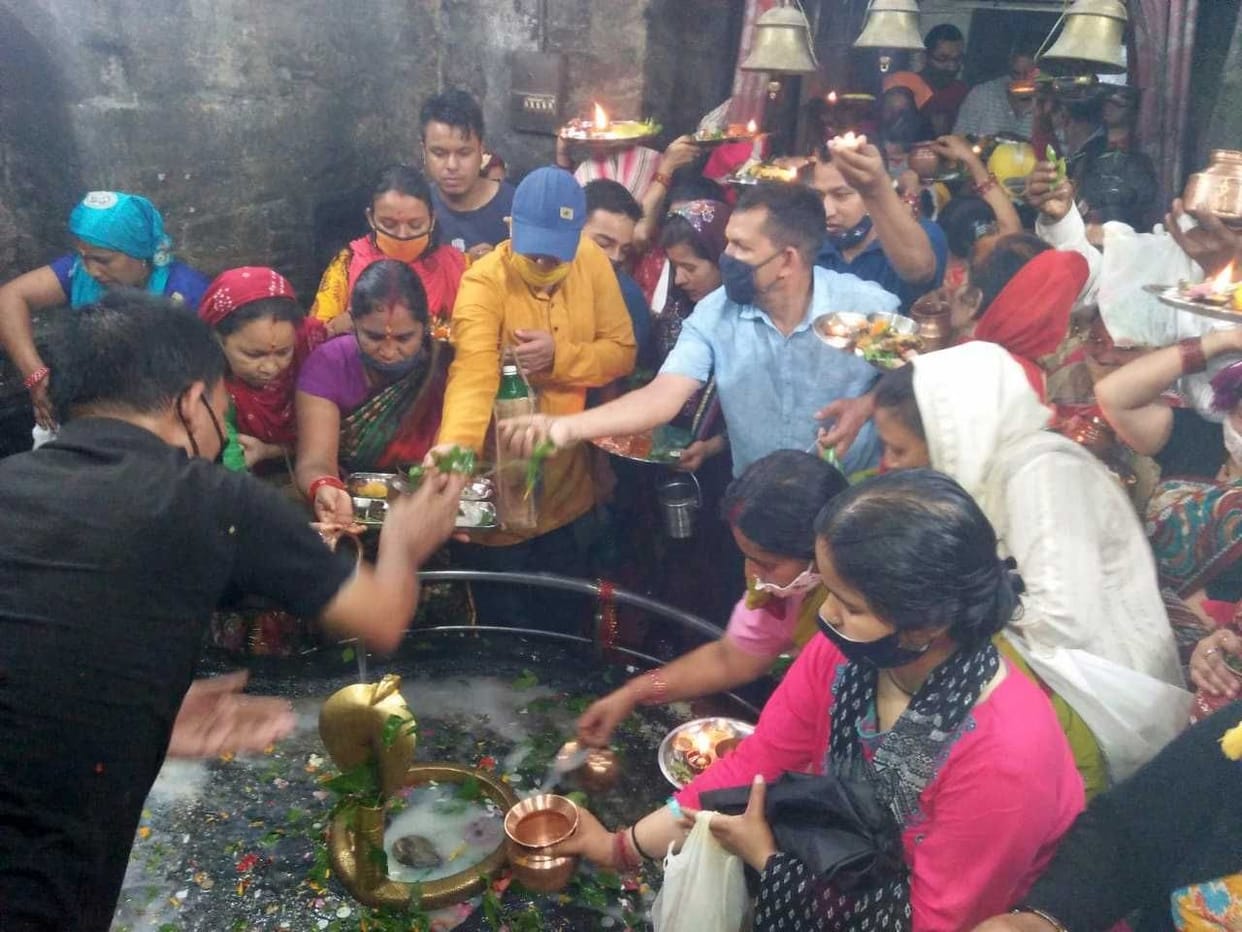 many people visited bagnath temple on the first monday of sawan