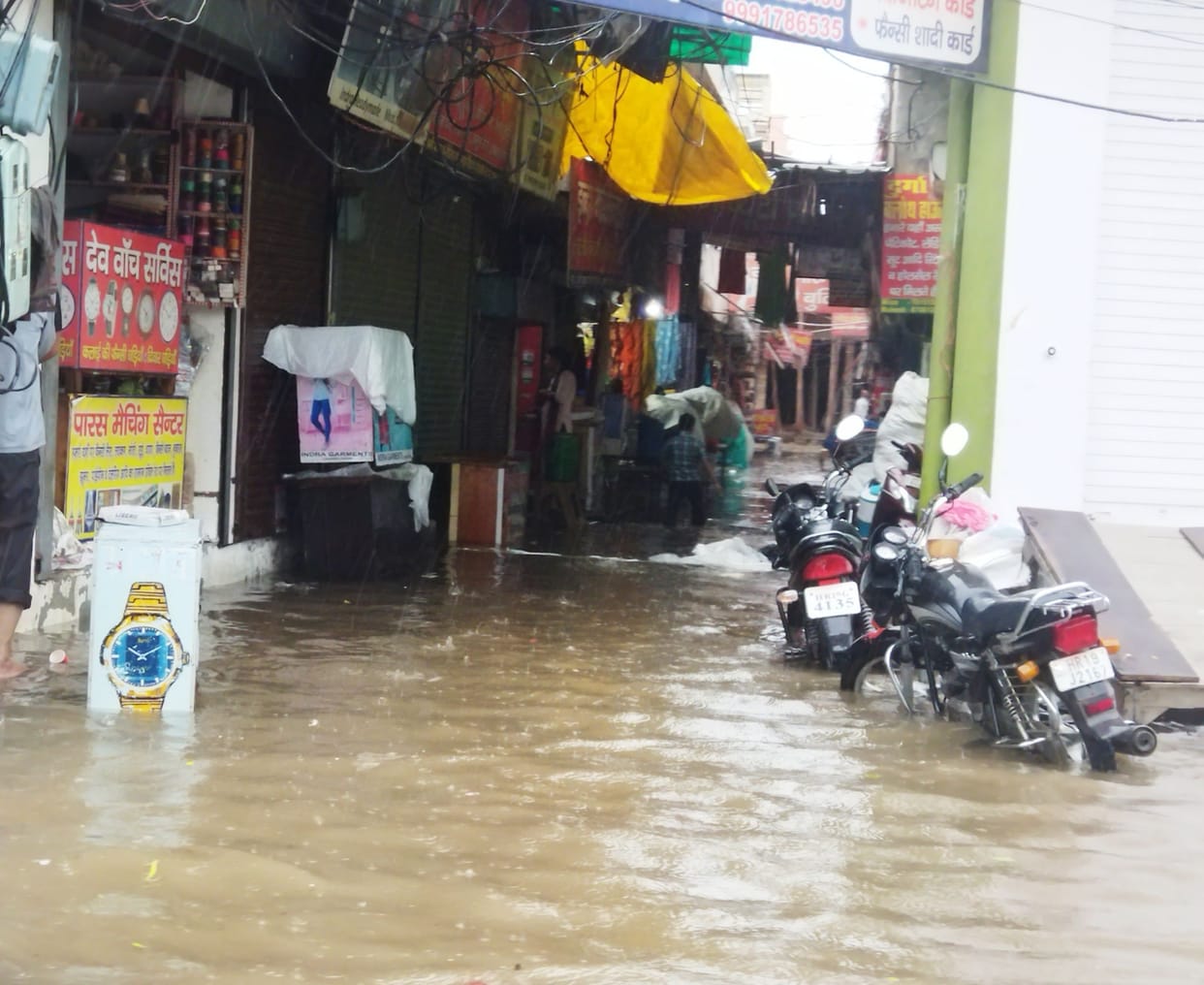 91 mm of rain in two days in charkh dadri, system wired, city water and water