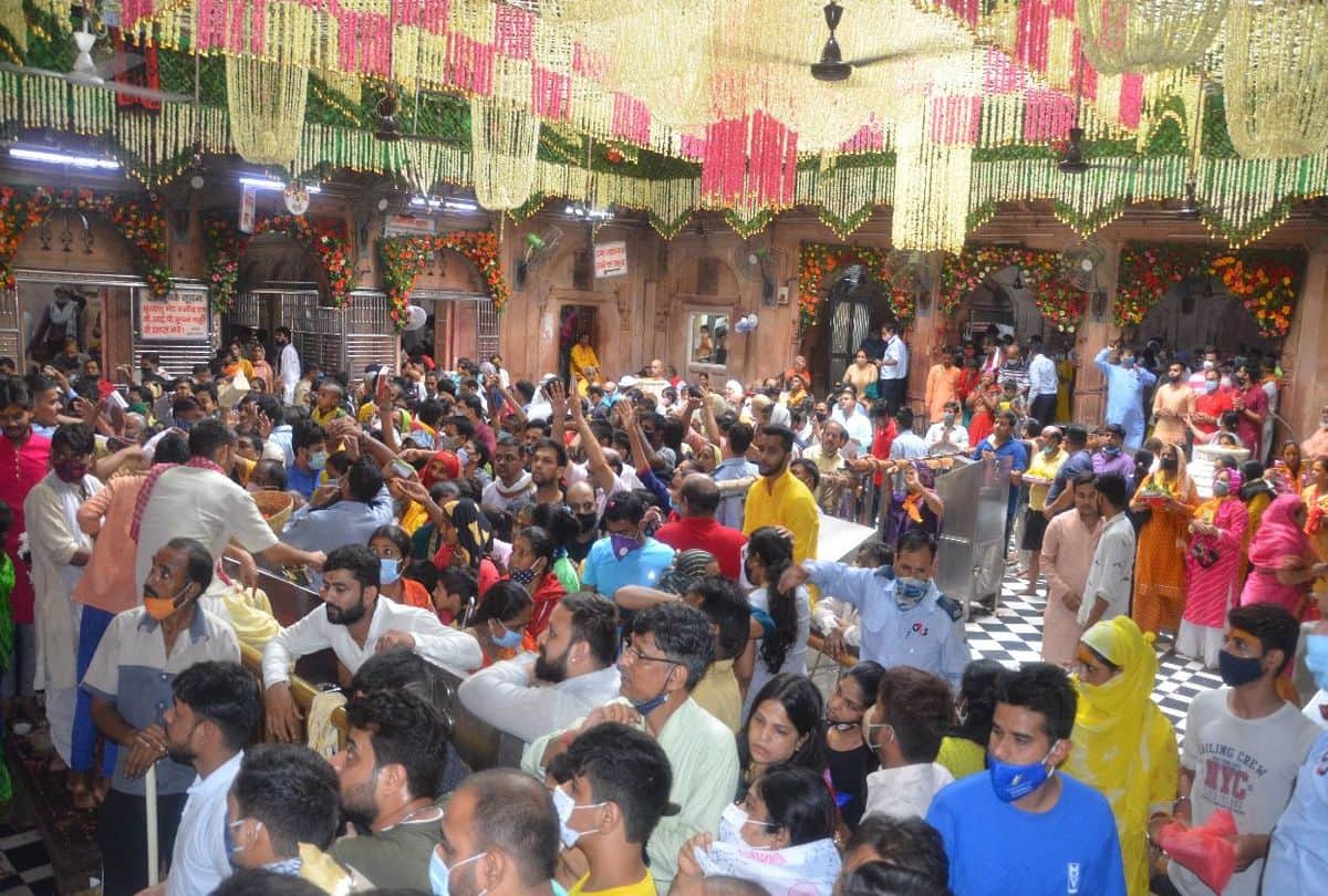 phool bangla decorates in temples of mathura on devshayani ekadashi