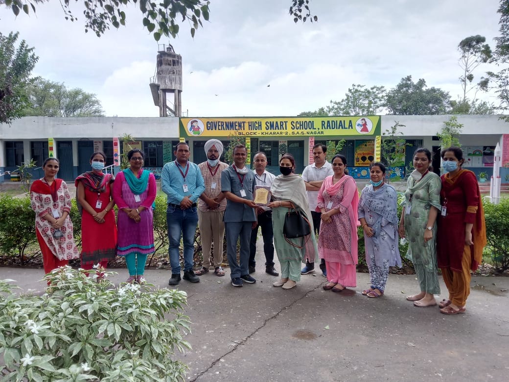 Radiyala's school got the highest number of admissions in the district, honored