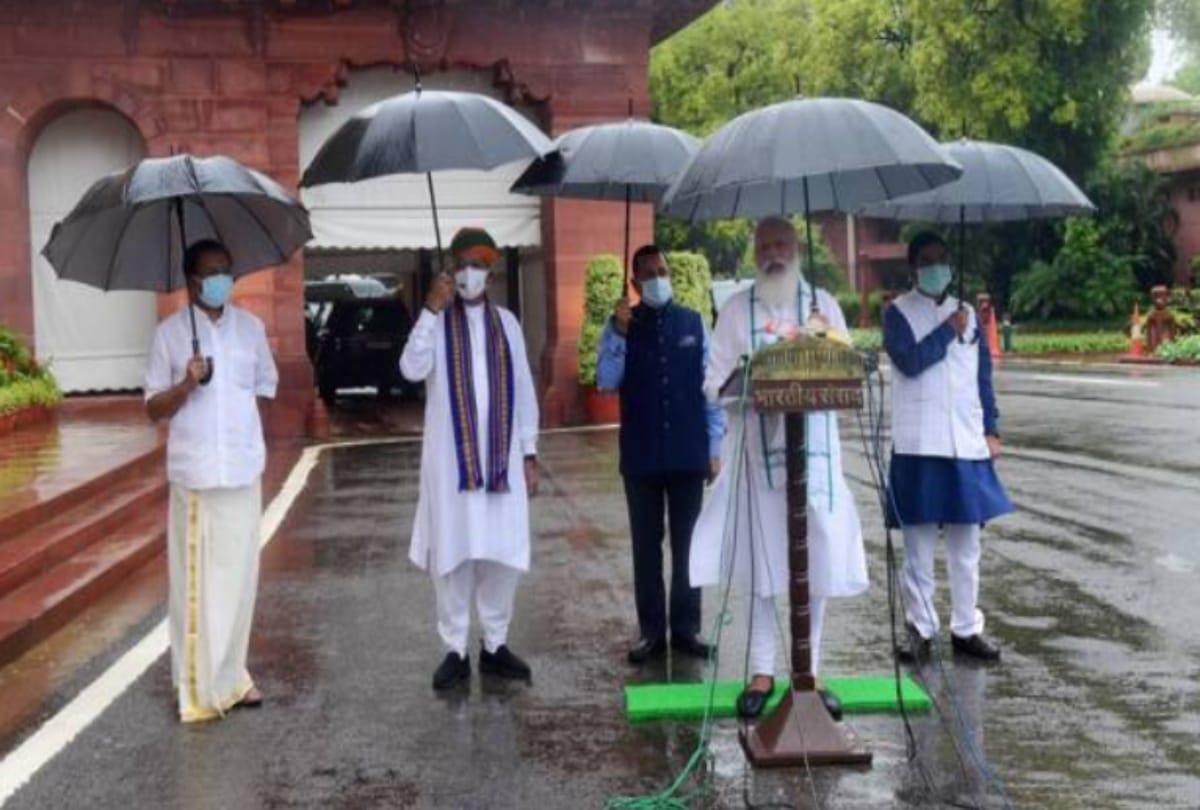 Parliament Monsoon session 2021 Pegasus political storm mars first day of Monsoon Session