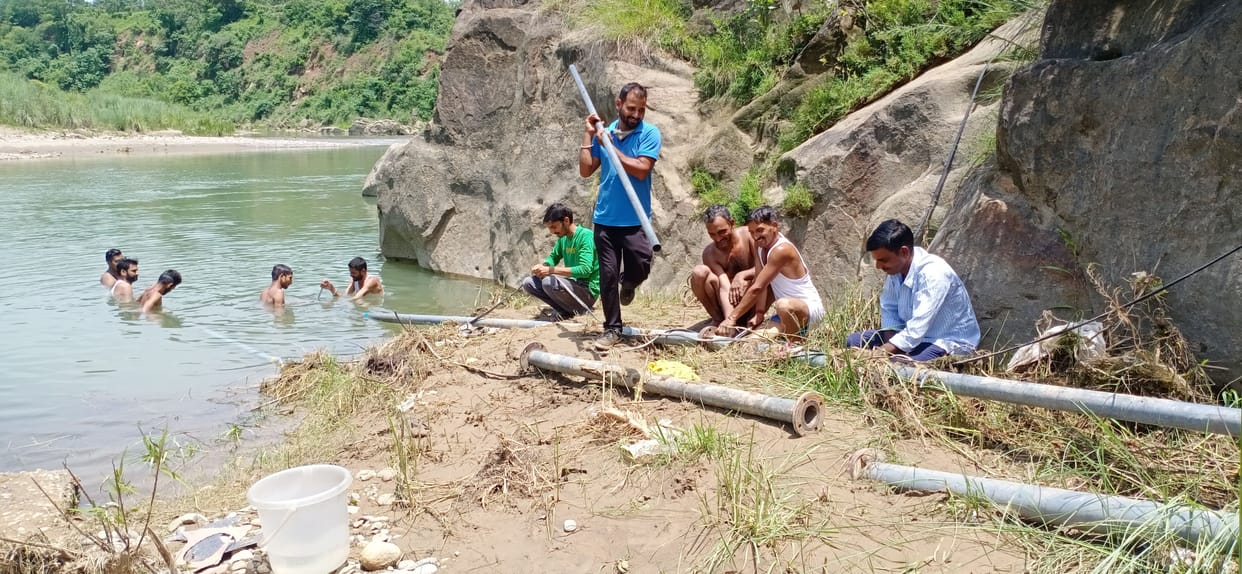 water scheme effected with rain