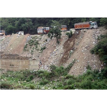 Illegal dumping of debris in rivers and ravines