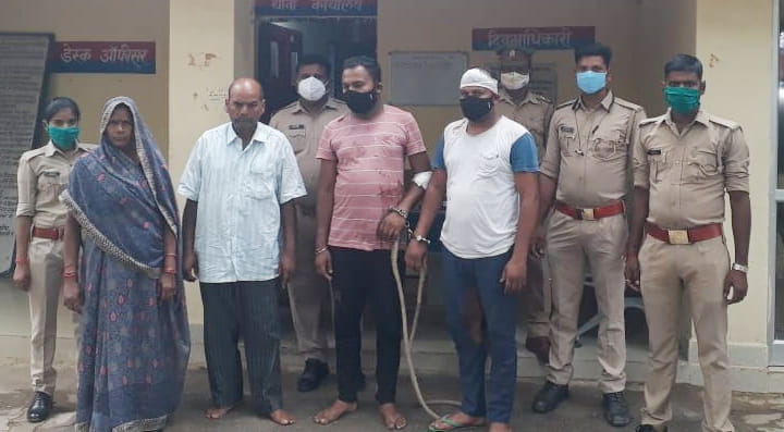 women and her husband,sons arrest in murder case