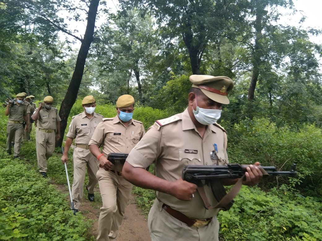 Police combing in the jungles