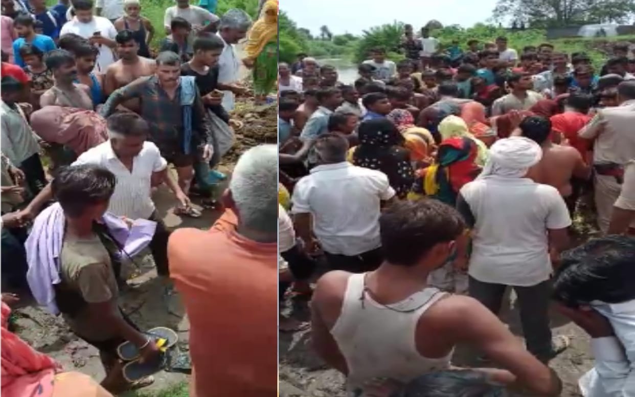 Husband wife died in shamli after cart turned over into river, teenager saved by villagers