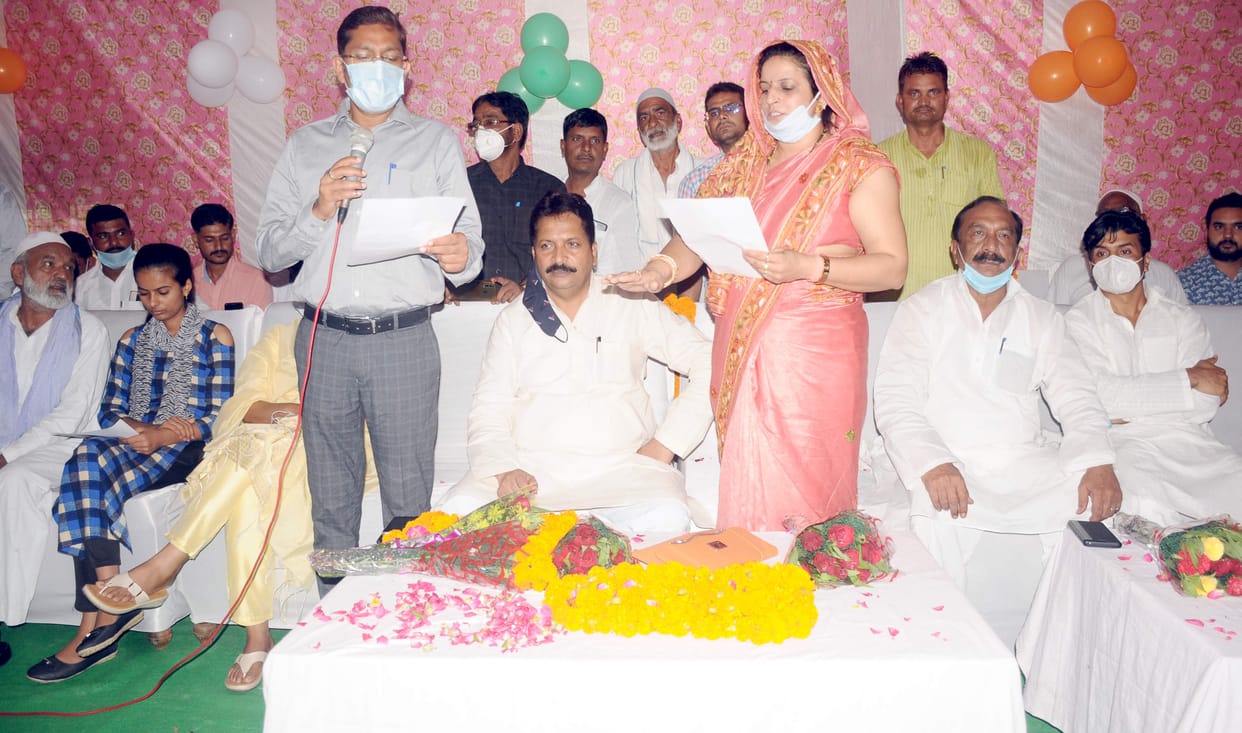 Oath of block pramukh in sambhal