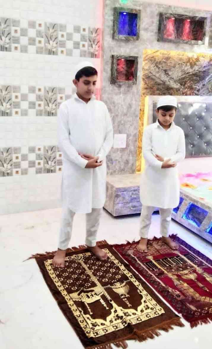Muslim people offered Eid prayers from homes and mosques in Solan and BBN