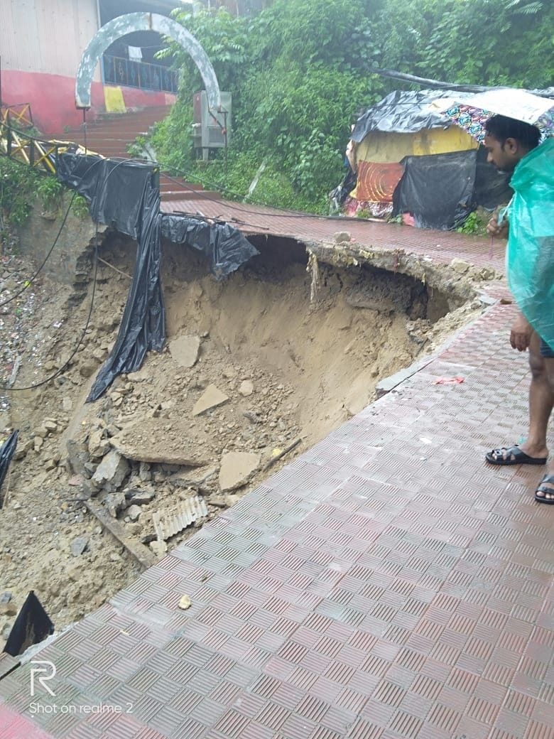 It rained as a disaster in Purnagiri Dham