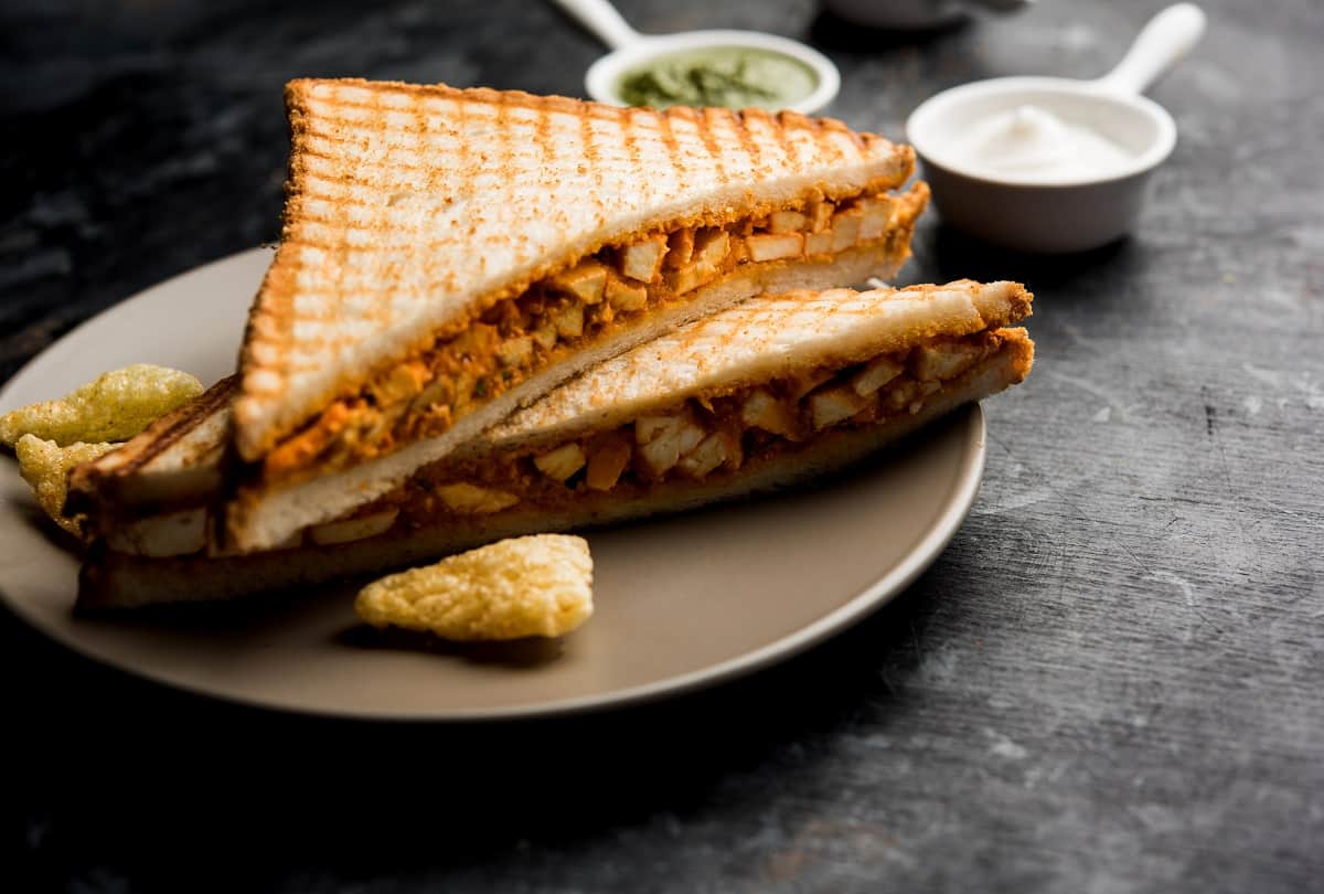 make paneer bhurji sandwich perfect recipe for sunday brunch