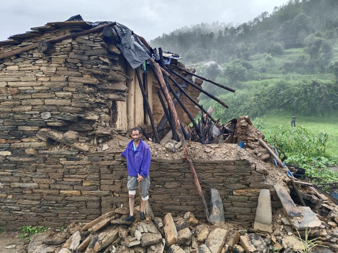 Two residential buildings collapsed