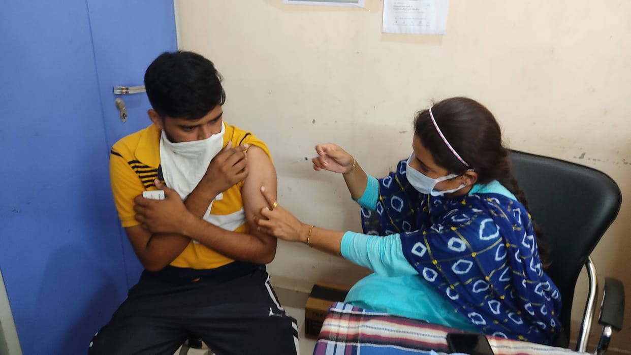 Only 39 percent of the people in the district got the first dose of vaccine