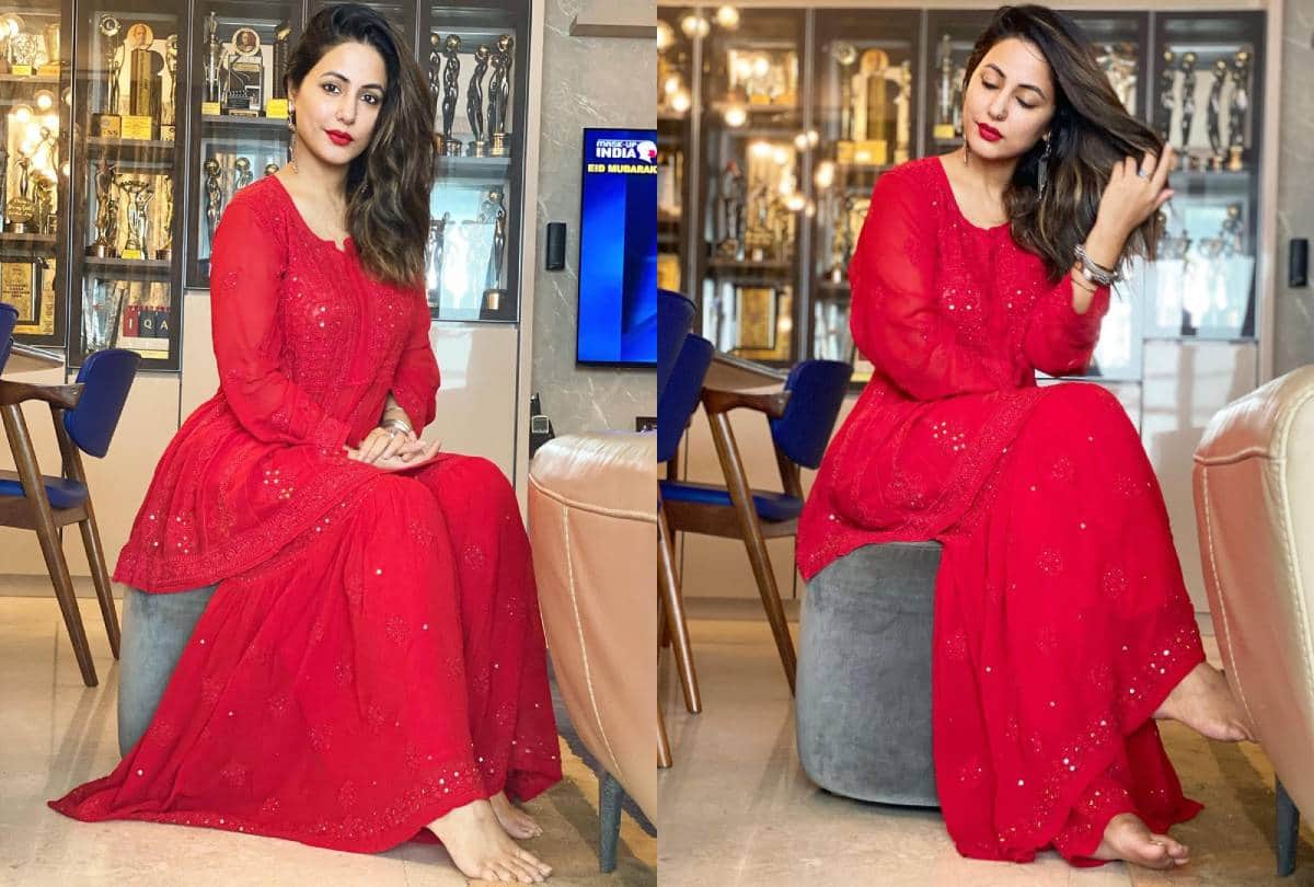 Hina Khan Birthday Look In Lehenga Photos of Traditional Outfit