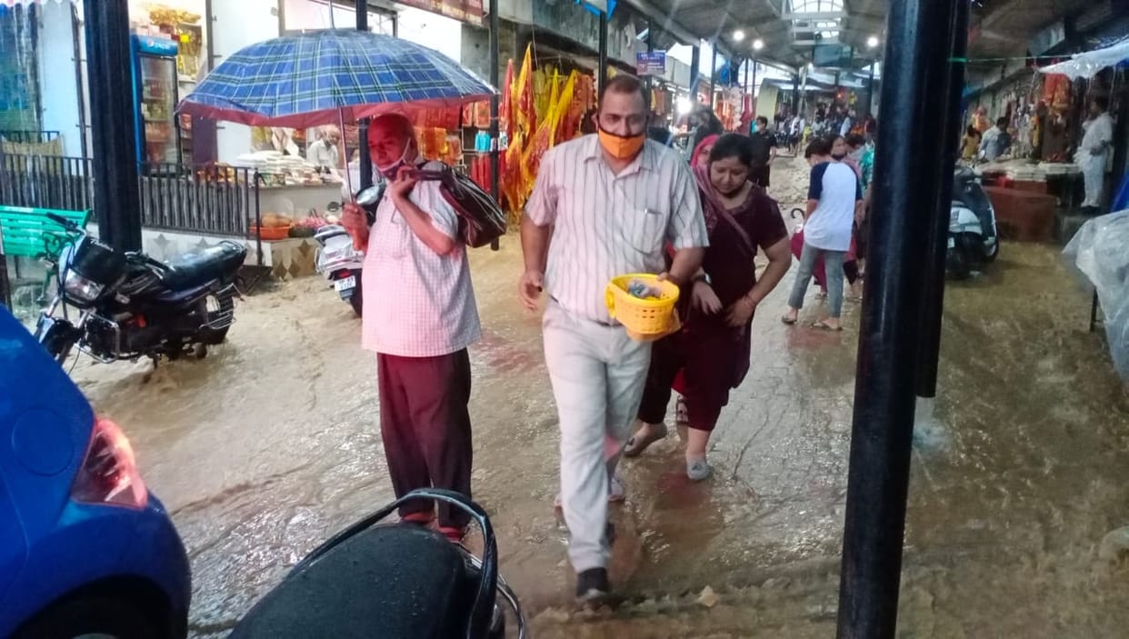 Heavy rainfall in some places of Kangra