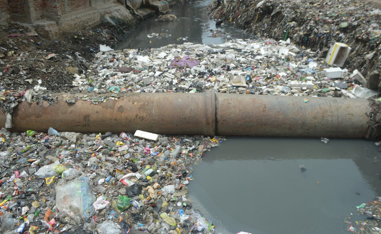 Waterlogging due to negligence in 52 places in drains