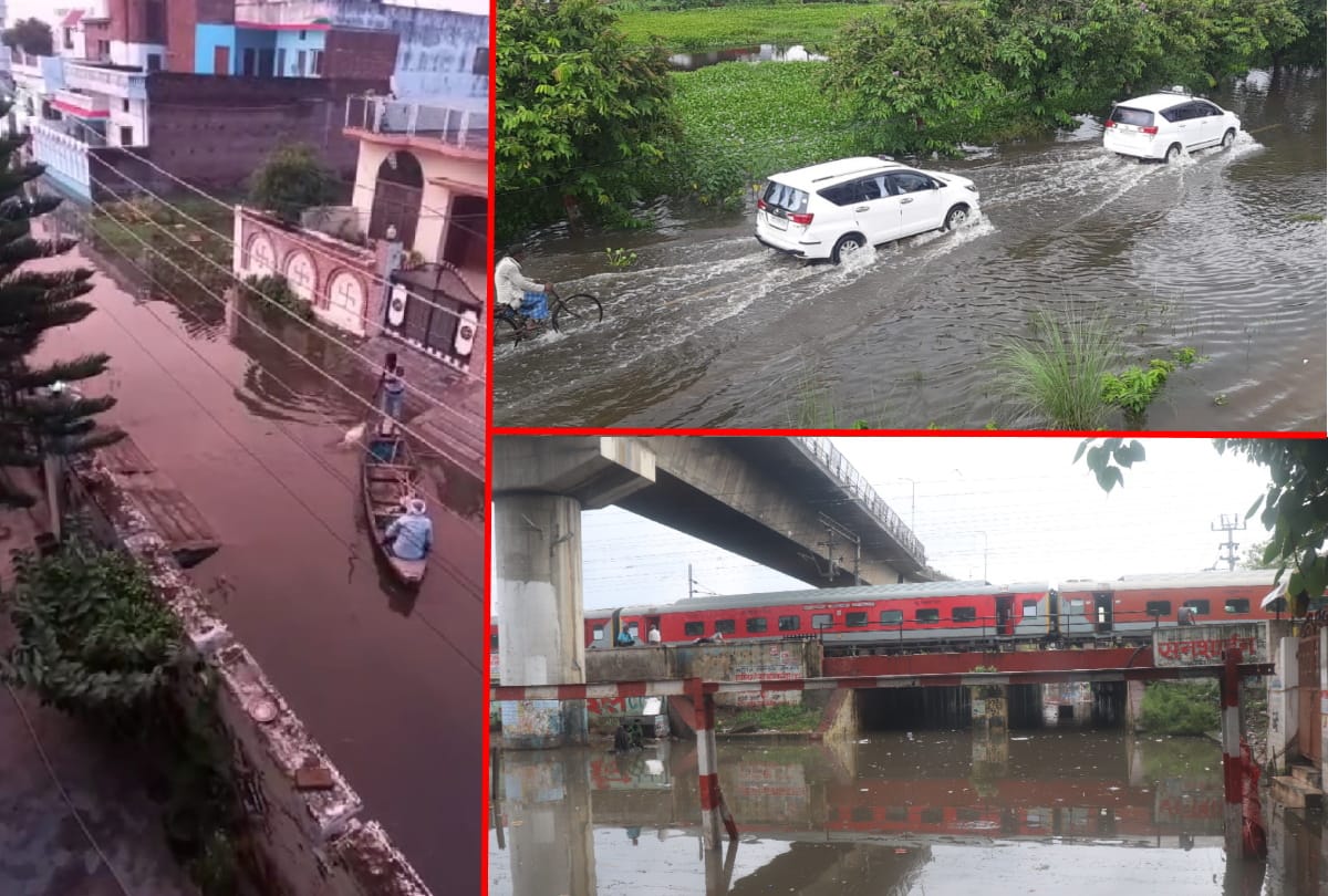 Boat Started Moving In The Posh Colonies in gorakhpur