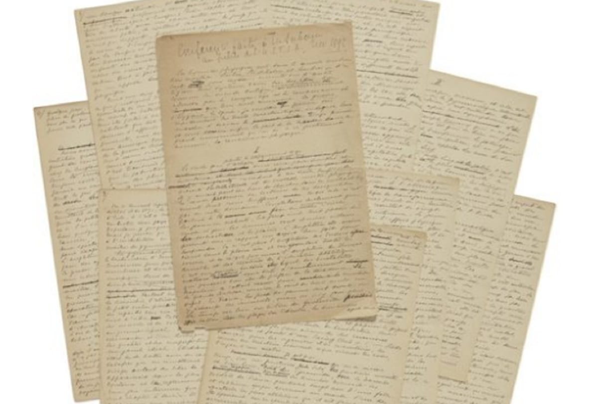 When and how Pierre de Coubertin manifesto sold for 8.8 million dollar in just 12 minutes