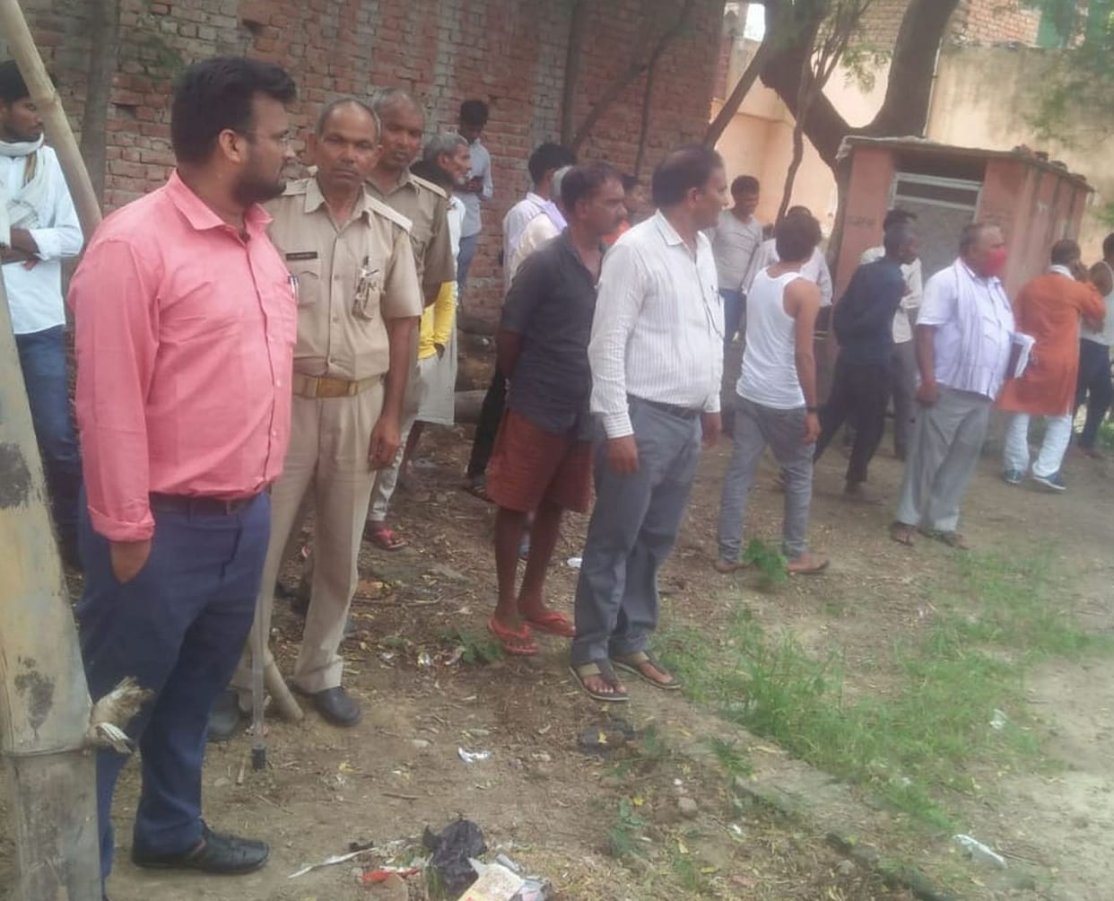 illegal construction work on government land stopped