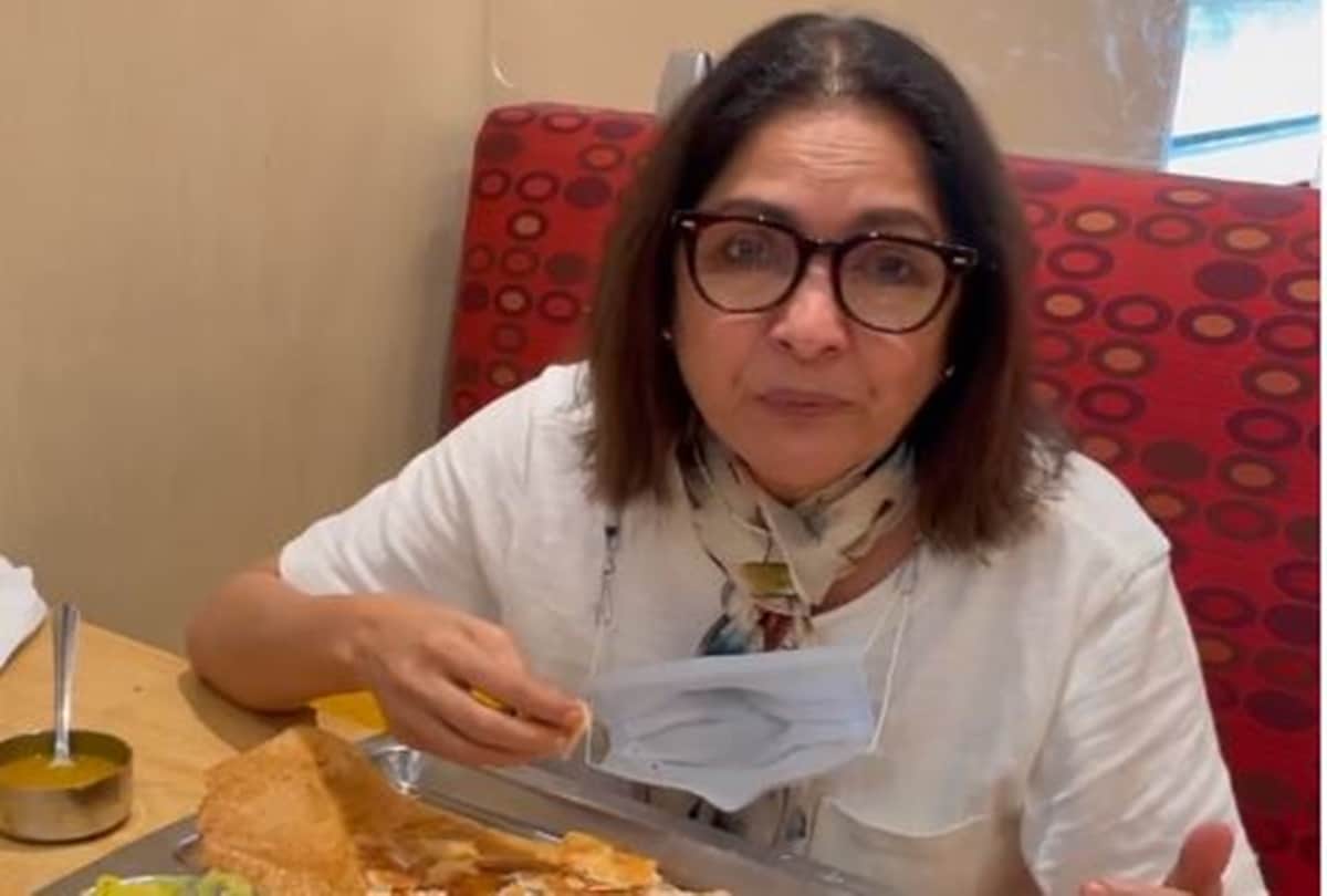 Neena Gupta share video on social media saying crore salon bad restaurant aayi hun and fans are loving this