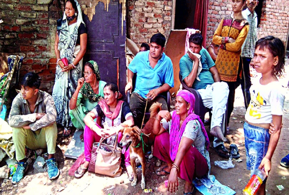 after the action of corporation in khori village people started leaving the house