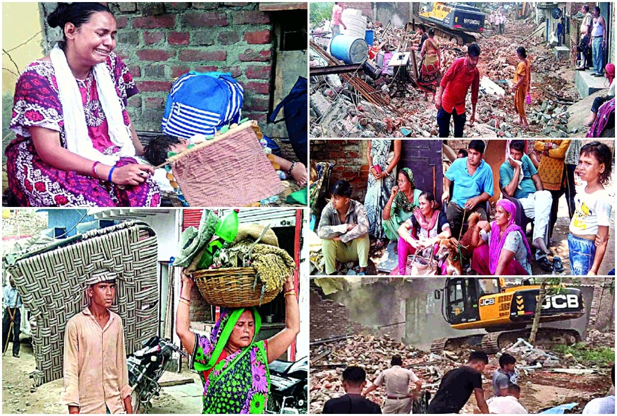 after the action of corporation in khori village people started leaving the house