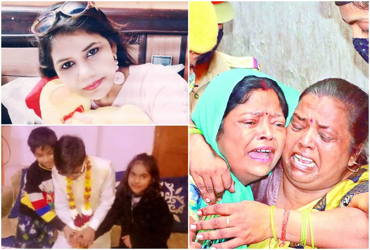 agra mass murder news: mother and children dead bodies cremated in agra