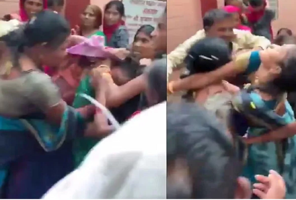Madhya Pradesh: Women clashed in Khargone district in the race to get corona vaccine, fierce scuffle, video viral