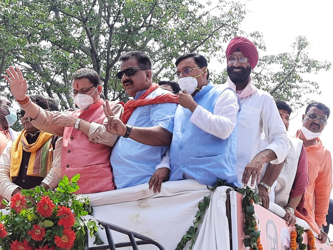 uttarakhand news : cm pushkar singh dhami udham singh nagar visit today, road show in rudrapur