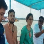 prayagraj news : संगम पहुंचीं अंतरराष्ट्रीय बैडमिंटन खिलाड़ी साइना नेहवाल ने नौका विहार भी किया।