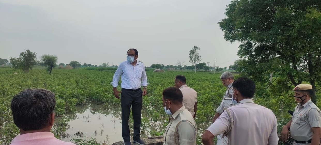 Stopped the drainage of water from the fields and obstructed the government work