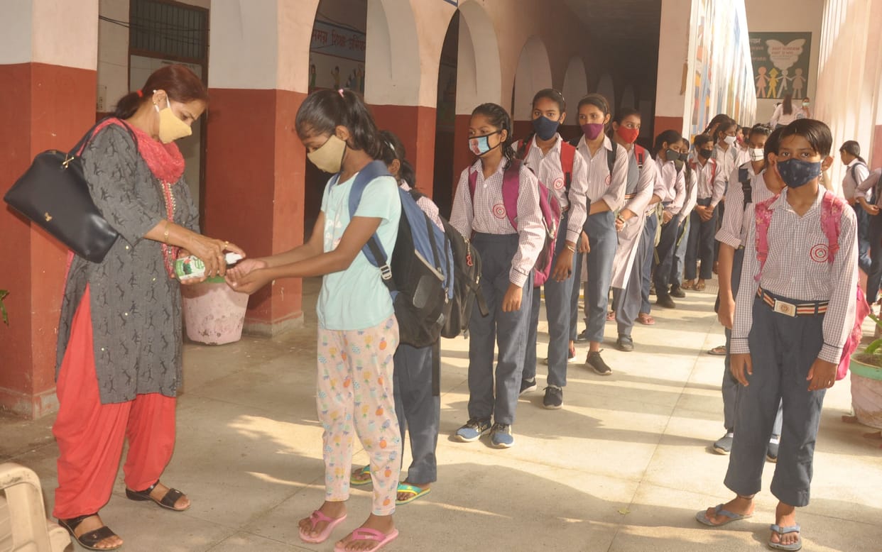 Schools open after 93 days, 43.66 percent students from VI to VIII registered attendance