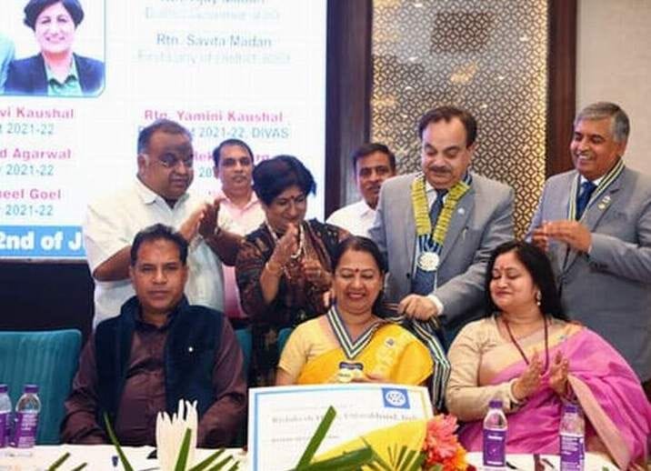 Kaushal couple took over the reins of Rotary Club