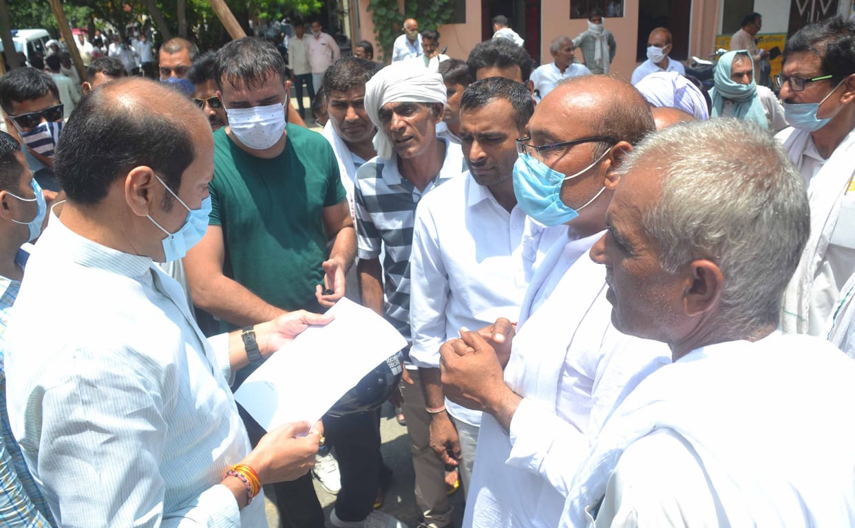 Demand for compensation by metering Meerut Karnal Highway
