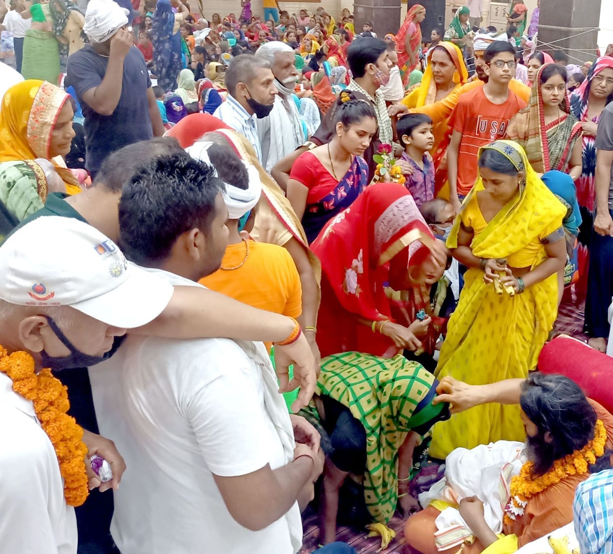 Disciples took initiation by giving gifts to the guru