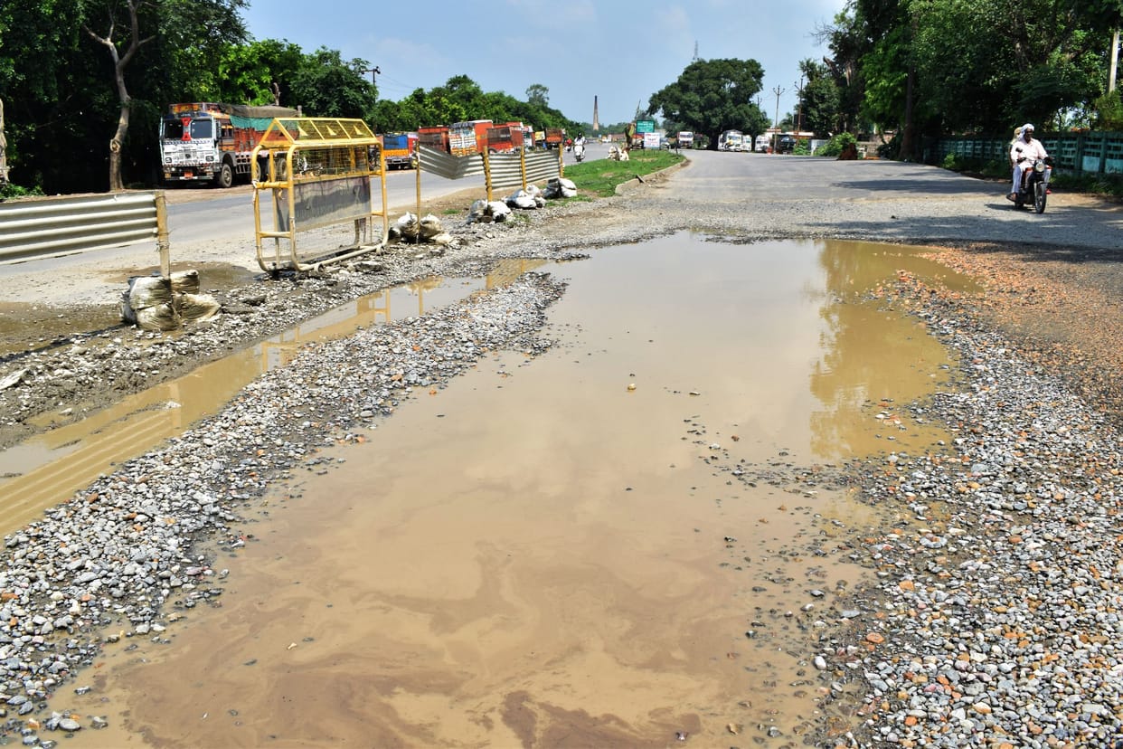 road in bad condition