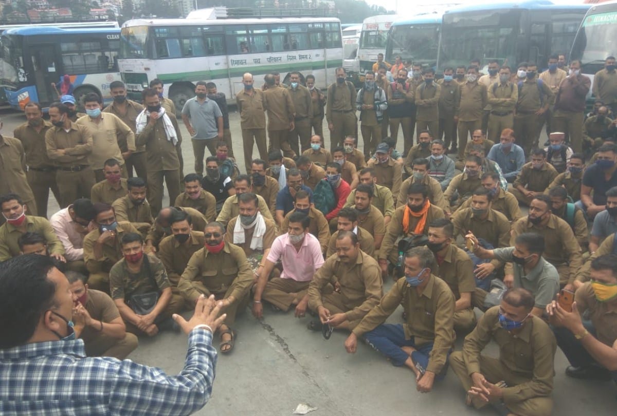 shimla news: hrtc driver conductor strike in shimla himachal live updates