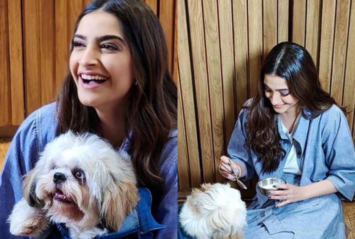 Sonam kapoor share photos of her new dog says meet the newest member of kapoor family