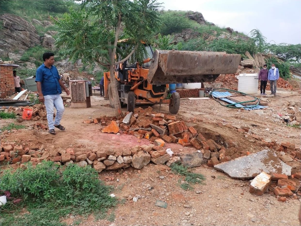 When illegal houses were demolished people built CM's temple