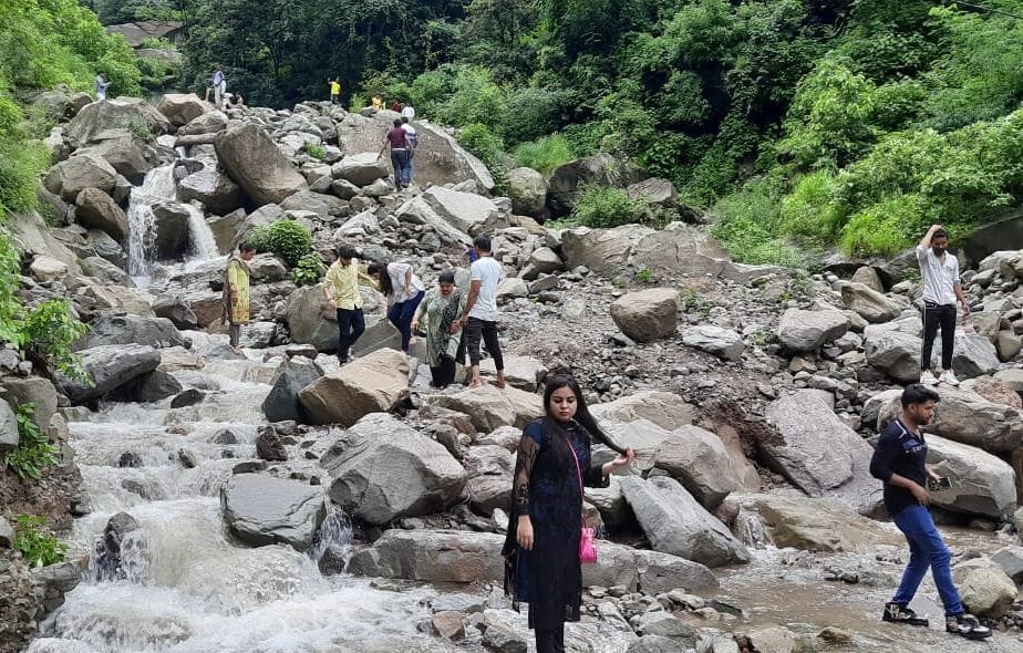 Challan of 32 people having fun in river and gadere
