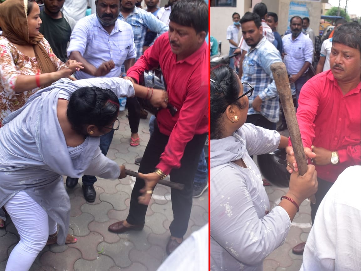 uttarakhand news:  strike of sanitation workers reached to fight, women beaten nayak, photos
