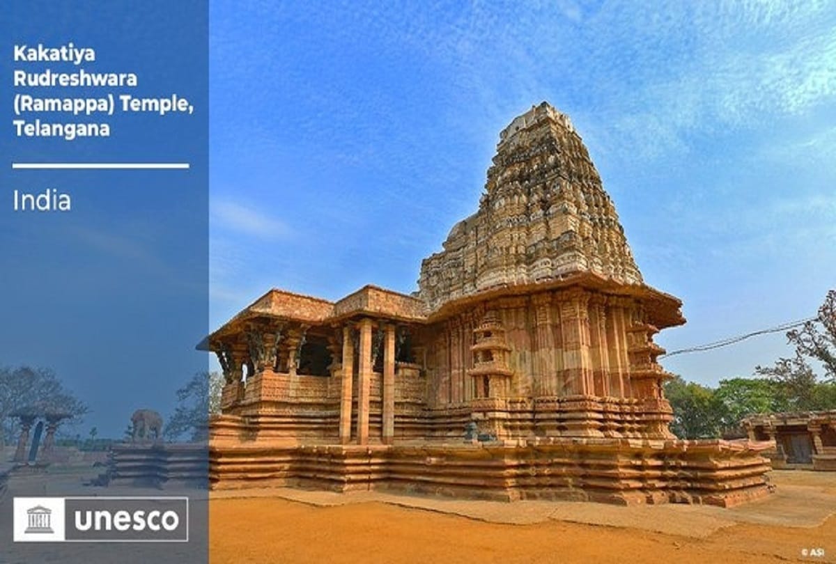 Kakatiya Rudreshwara Ramappa Temple in Telangana has been inscribed as a UNESCO World Heritage Site