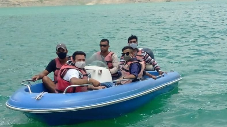 Tehri lake was again buzzing with tourists on the weekend