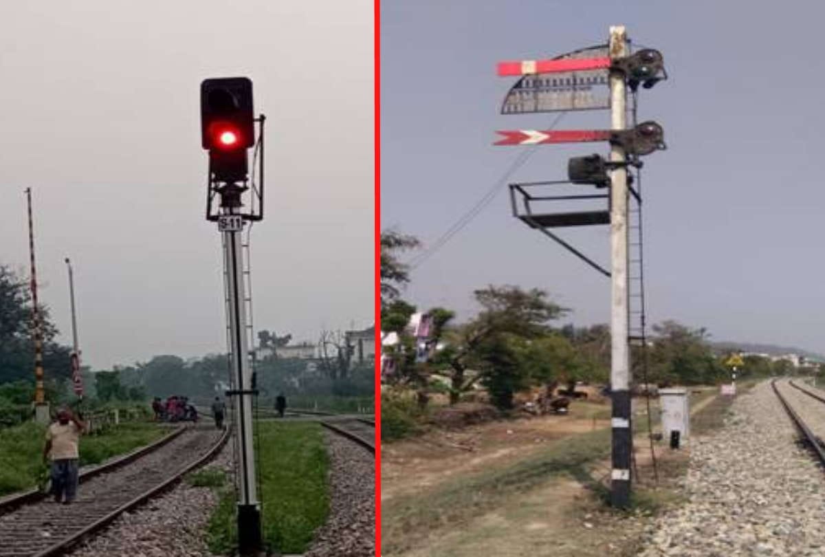 manual signal in NER now part of history with installation of color light signal in Ramnagar