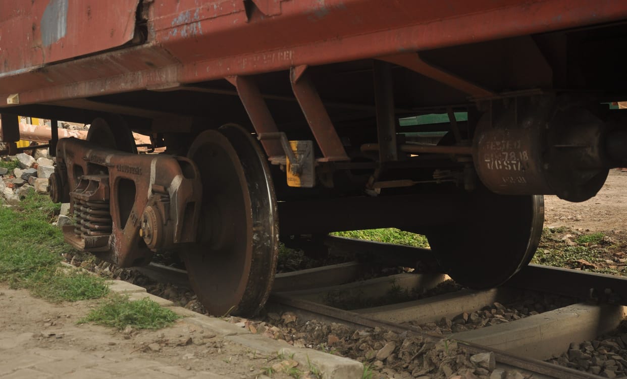 Goods train box derailed on goods line