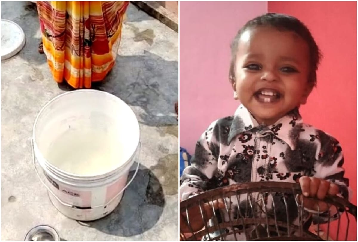 18 month old baby dies after falling into a bucket full of water in Agra