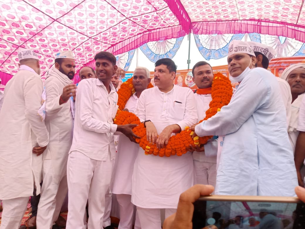 AAP MP Sanjay Singh said in Ballia: The country will run by Ambedkar's constitution, not dictatorship